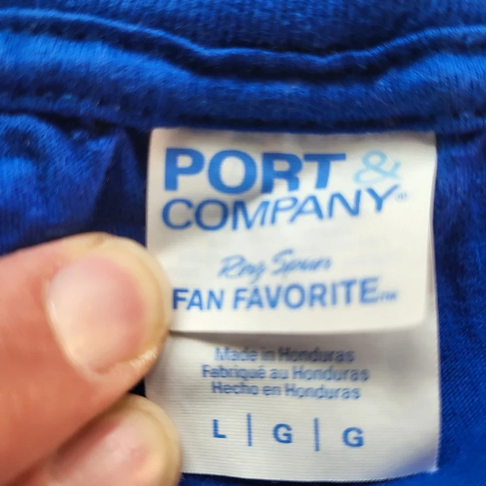 Port & Company Waymaker Christian T-Shirt Blue Isaiah 42:16 Graphic Tee Large